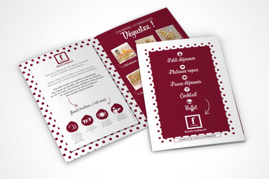 Dépliant 4 pages Flunch Traiteur